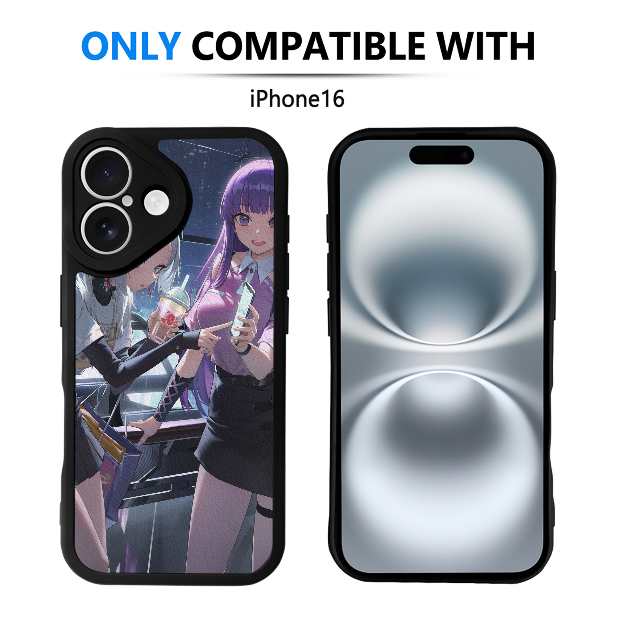 （画像用） 葬送のフリーレン Frieren 【iPhone 16シリーズ対応】シリコンスマホケース（レザー調） 材質：シリコン